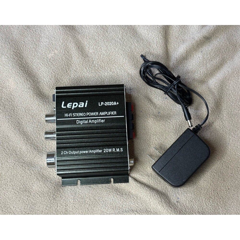 Lepai LP-2020A+ Digital Hi-Fi Stereo Power Amplifier w/ Power Supply TESTED